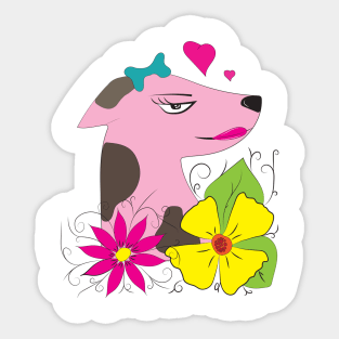 dog beauty Sticker